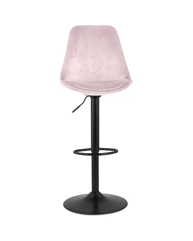 Tabouret de bar métal Noir ASTER Tissu Rose