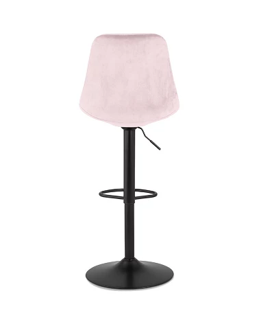 Tabouret de bar métal Noir ASTER Tissu Rose