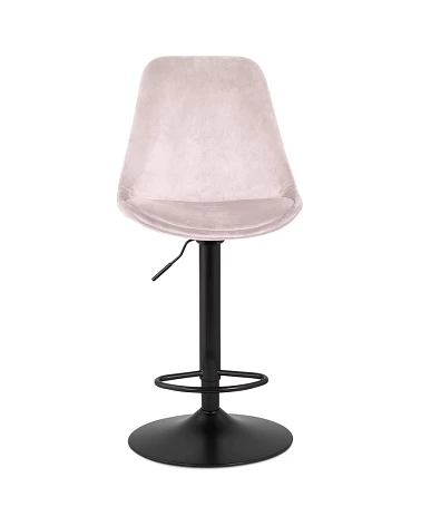 Tabouret de bar métal Noir ASTER Tissu Rose