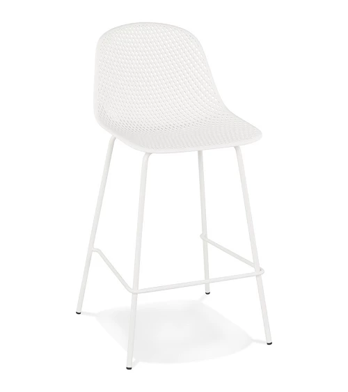 Tabouret haut métal ELLEN MINI Blanc