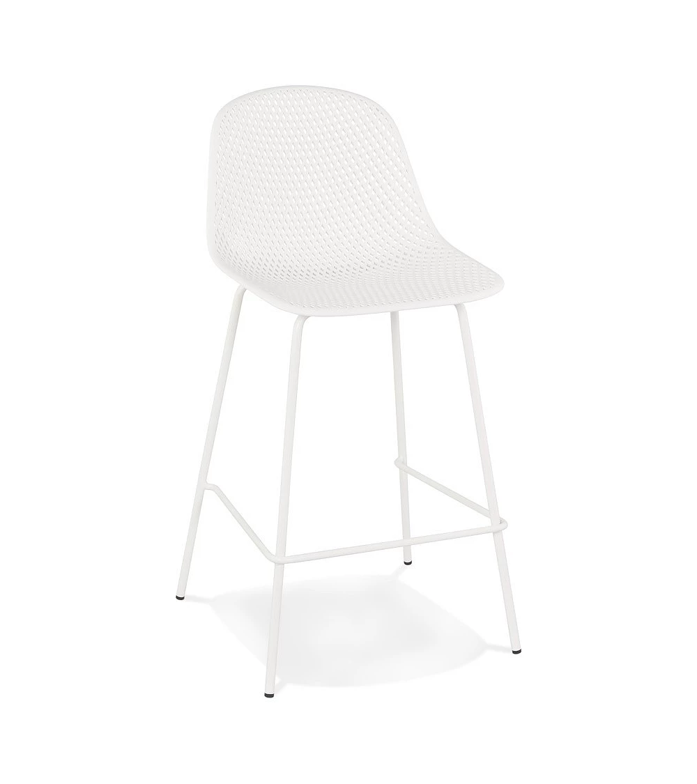 Tabouret haut métal ELLEN MINI Blanc