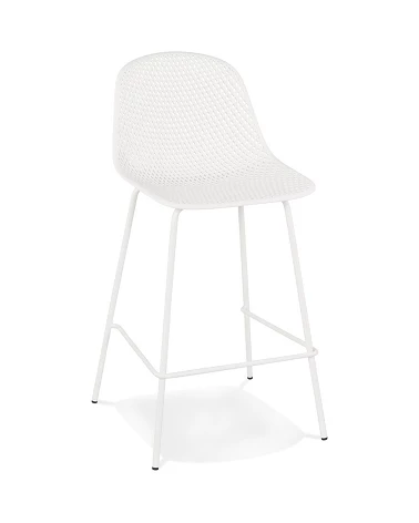 Tabouret haut métal ELLEN MINI Blanc