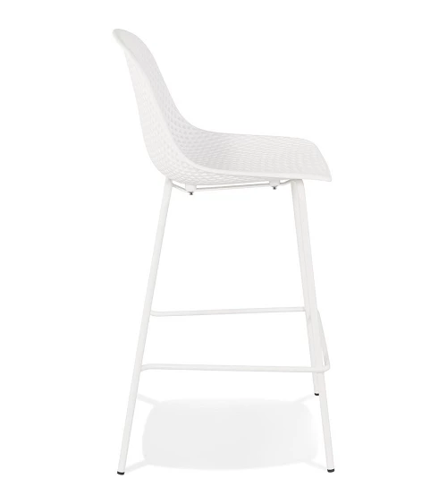 Tabouret haut métal ELLEN MINI Blanc