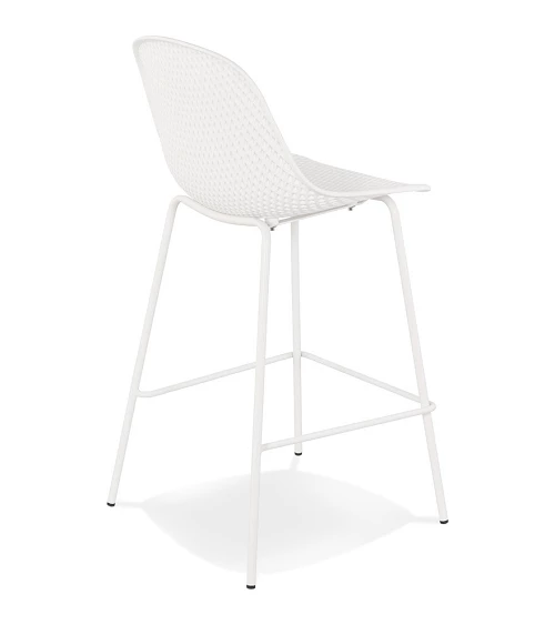 Tabouret haut métal ELLEN MINI Blanc