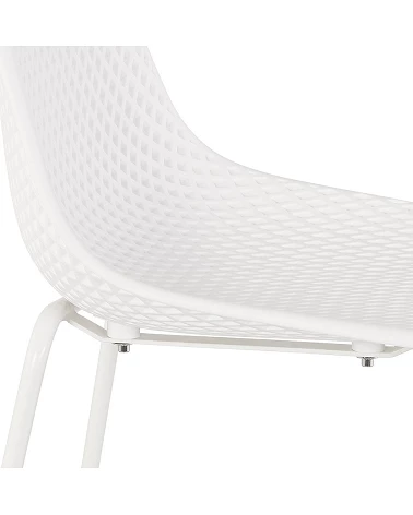 Tabouret haut métal ELLEN MINI Blanc