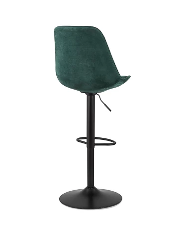 Tabouret de bar métal Noir ASTER Tissu Vert