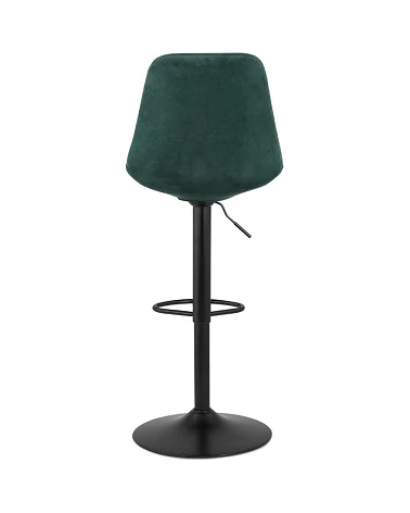 Tabouret de bar métal Noir ASTER Tissu Vert