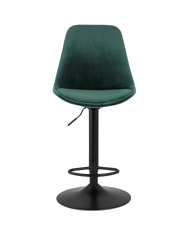 Tabouret de bar métal Noir ASTER Tissu Vert