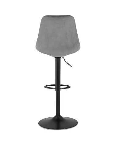 Tabouret de bar métal Noir ASTER Tissu Gris