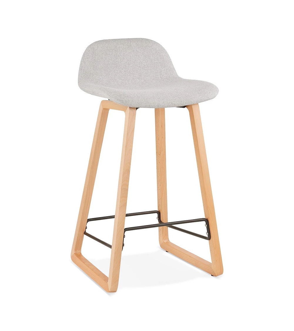 Tabouret de bar design Trapu mini Tissu Gris Clair