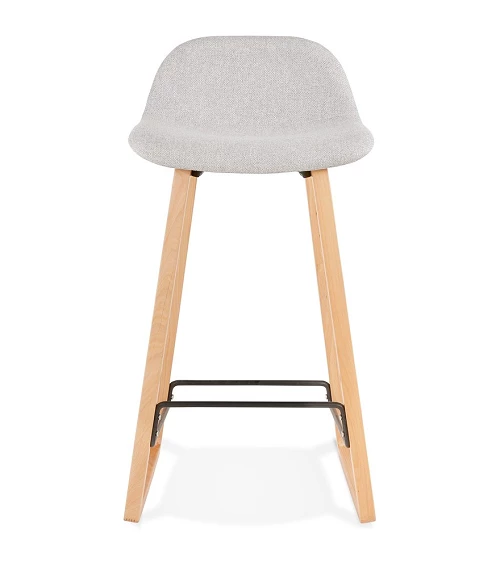 Tabouret de bar design Trapu mini Tissu Gris Clair