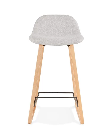 Tabouret de bar design Trapu mini Tissu Gris Clair