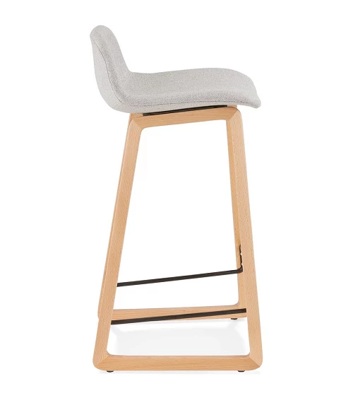 Tabouret de bar design Trapu mini Tissu Gris Clair