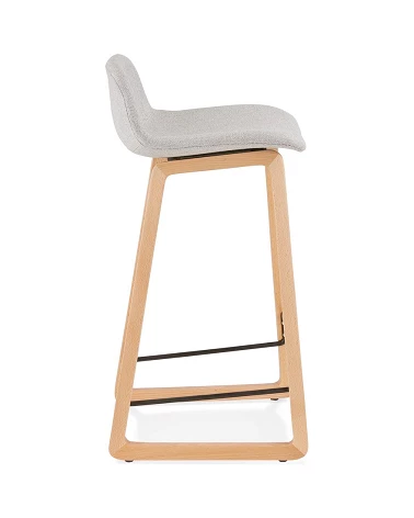 Tabouret de bar design Trapu mini Tissu Gris Clair