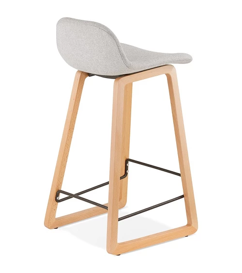 Tabouret de bar design Trapu mini Tissu Gris Clair