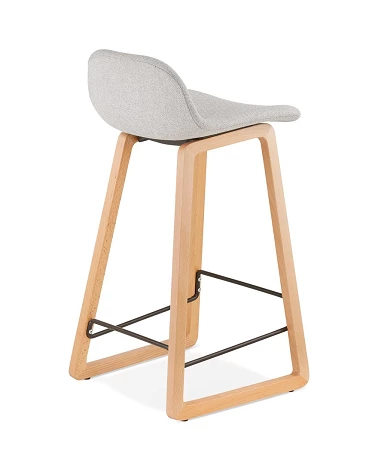 Tabouret de bar design Trapu mini Tissu Gris Clair