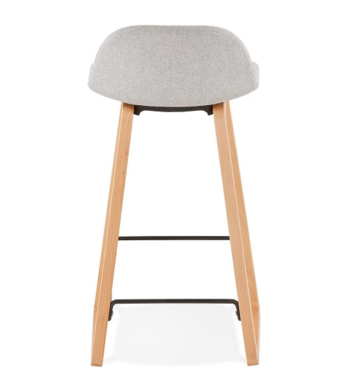 Tabouret de bar design Trapu mini Tissu Gris Clair