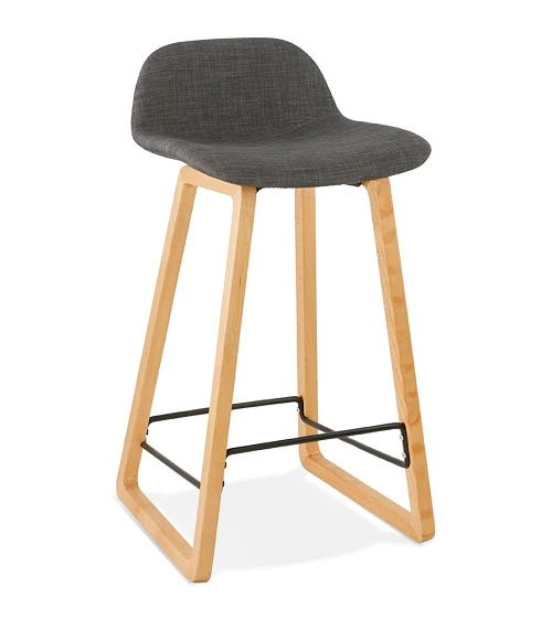 Tabouret de bar design Trapu mini Tissu Gris Foncé