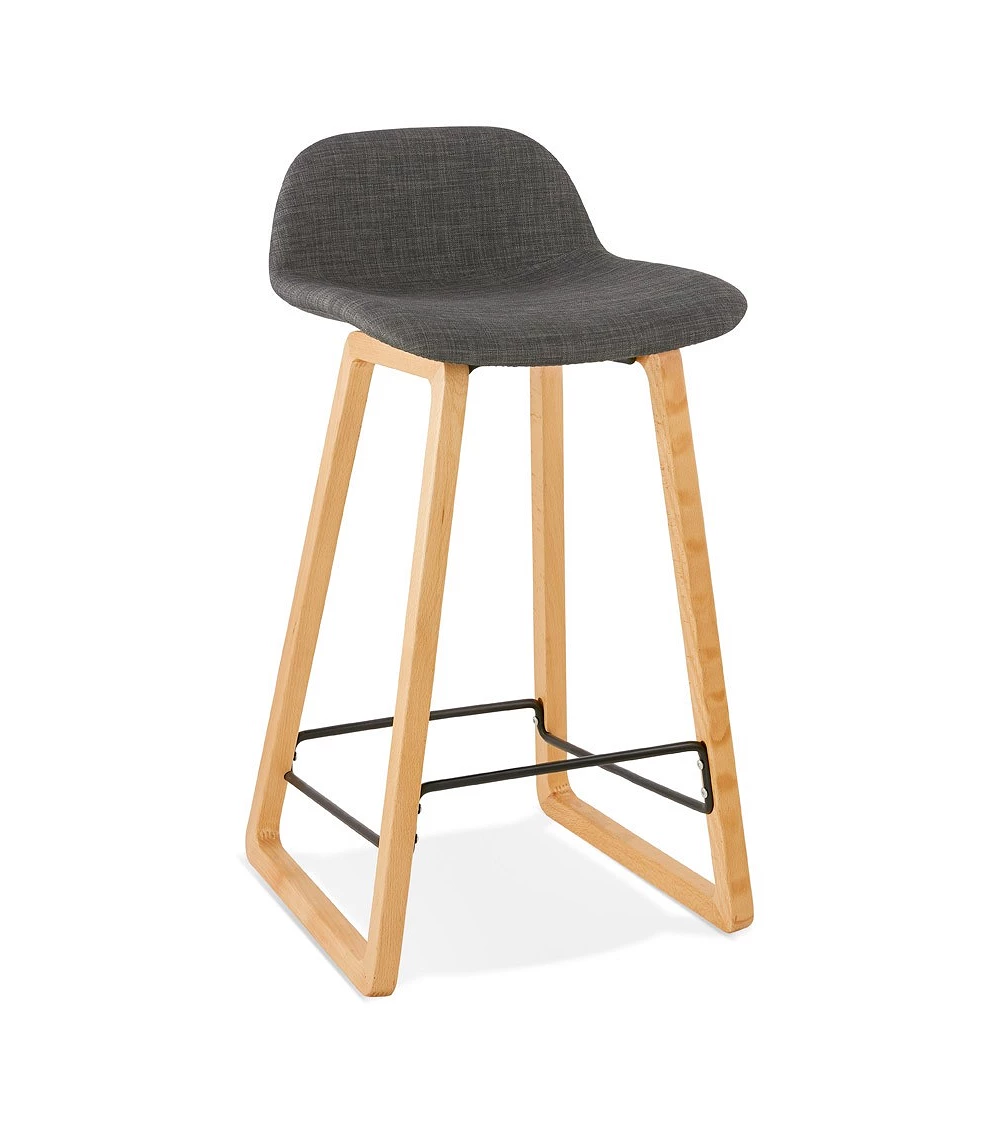 Tabouret de bar design Trapu mini Tissu Gris Foncé