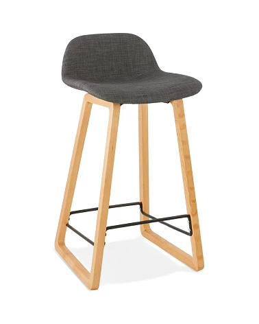 Tabouret de bar design Trapu mini Tissu Gris Foncé