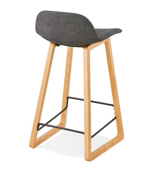 Tabouret de bar Trapu mini Tissu Gris Foncé