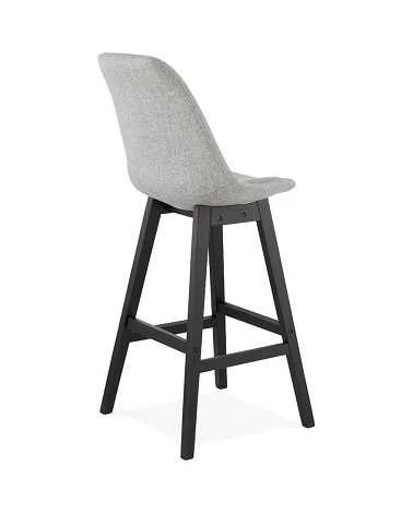 Tabouret de bar design QOOP tissu Gris