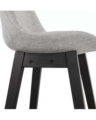 Tabouret de bar design QOOP tissu Gris