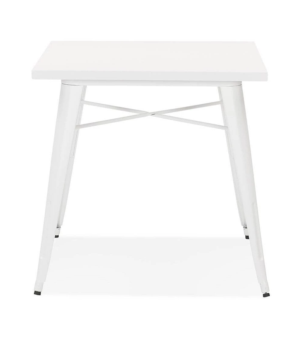 Table métal blanc COLOC plateau blanc