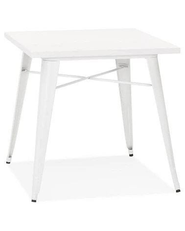 Table métal blanc COLOC plateau blanc