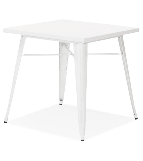 Table métal blanc COLOC plateau blanc