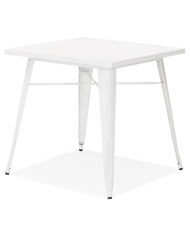 Table métal blanc COLOC plateau blanc