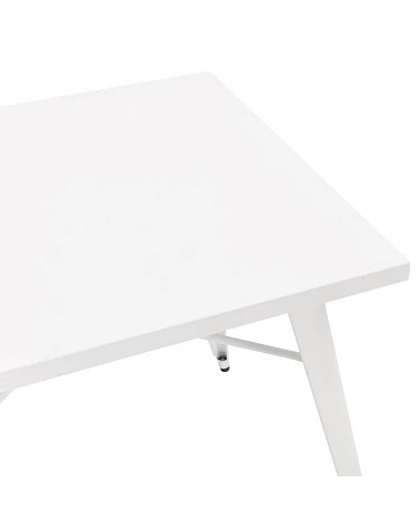 Table métal blanc COLOC plateau blanc