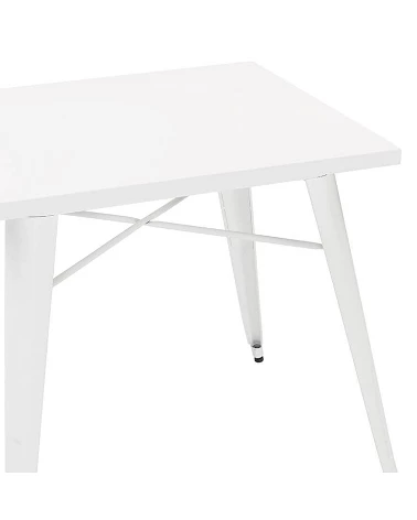 Table métal blanc COLOC plateau blanc