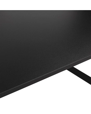 Bureau Métal peint noir 140 cm ABAK Bois noir