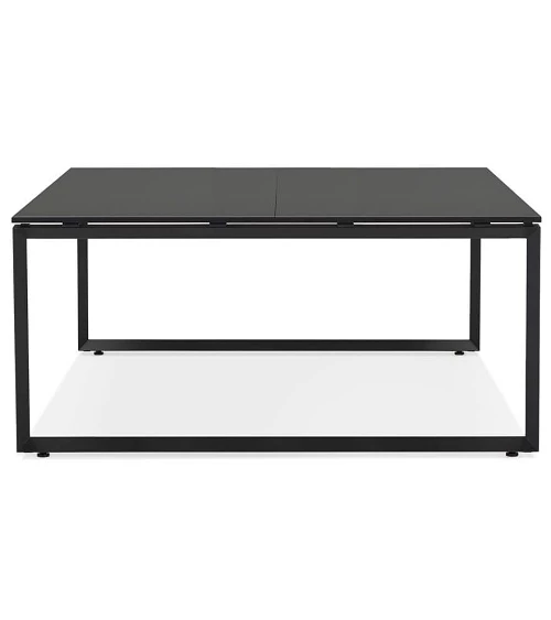 Bureau Métal peint noir 140 cm ABAK Bois noir