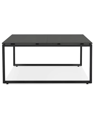 Bureau Métal peint noir 140 cm ABAK Bois noir