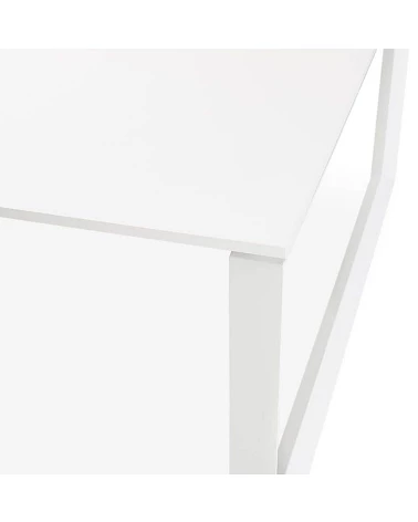 Bureau Métal peint blanc 140 cm ABAK Bois Blanc