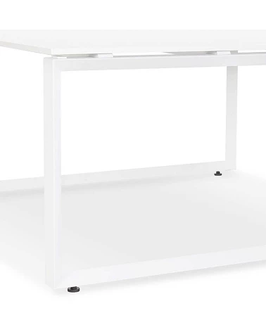 Bureau Métal peint blanc 140 cm ABAK Bois Blanc