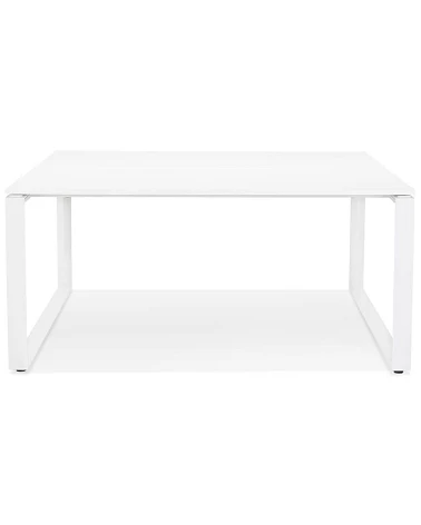 Bureau Métal peint blanc 140 cm ABAK Bois Blanc