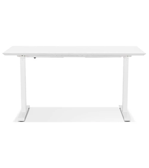 Bureau design 140 cm métal Blanc KRESKI Bois blanc