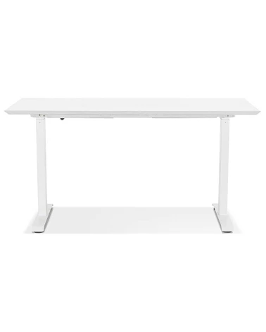 Bureau design 140 cm métal Blanc KRESKI Bois blanc