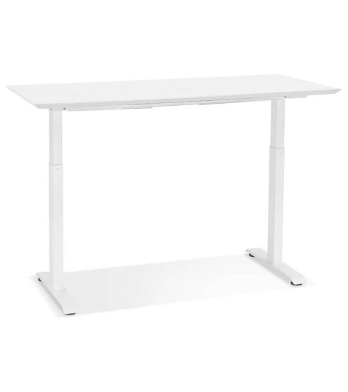 Bureau design 140 cm métal Blanc KRESKI Bois blanc