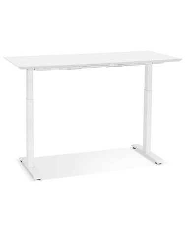 Bureau design 140 cm métal Blanc KRESKI Bois blanc