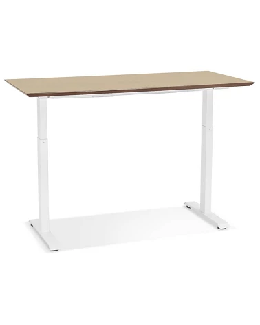 Bureau design 150 cm métal Blanc KRESKI Chêne