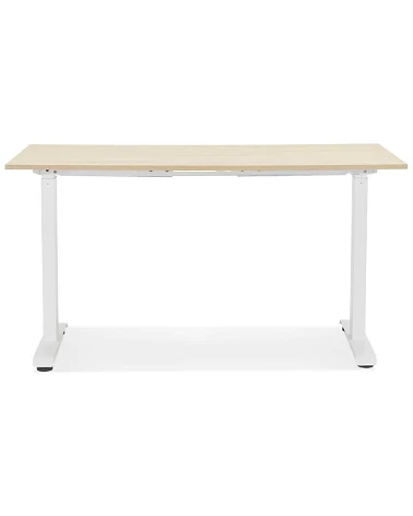 Bureau design métal Blanc 140 cm OLLA Bois