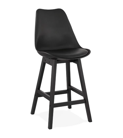 Tabouret de bar bois Noir APRIL MINI poly Noir