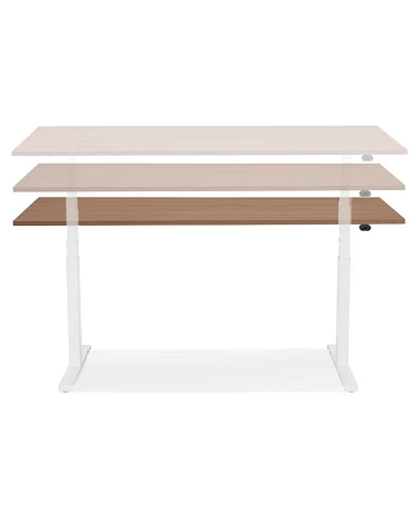 Bureau design 160 cm DROIDE Bois mélaminé couleur noyer