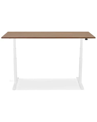 Bureau design 160 cm DROIDE Bois mélaminé couleur noyer