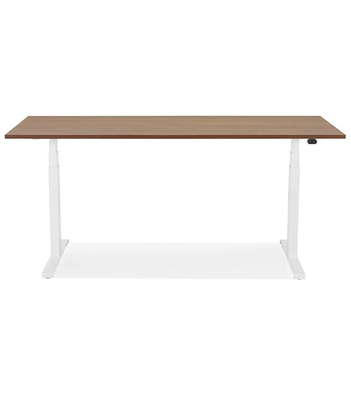 Bureau design 160 cm DROIDE Bois mélaminé couleur noyer