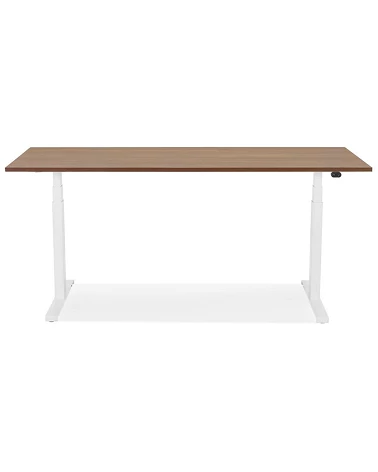 Bureau design 160 cm DROIDE Bois mélaminé couleur noyer